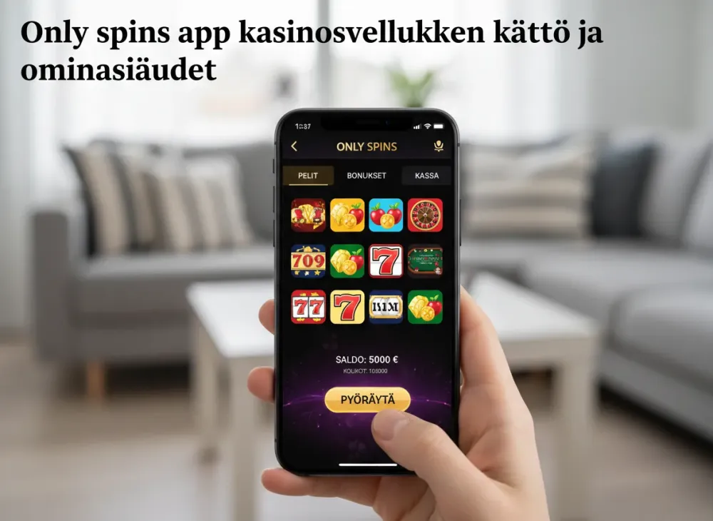 Only spins app kasinopelien mobiilisovelluksena